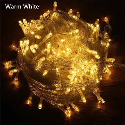 China Christmas Decoration Lights 10m 20M 30M 50M 100M LED String Fairy Light Outdoor Waterproof Outdoor Christmas Patio Holiday Patio Wedding Decoration AC220V for sale