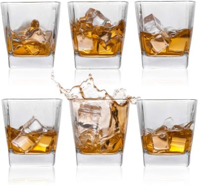 China Bars Whiskey High Quality Square Glass Mug Fashion Drinking Glass Mug Old for sale