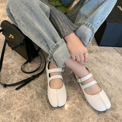 China Fashion Light Weight Custom Ladies Xinzirain Shoes Mary Jane Design Sheepskin Leather Women Flat Ballet Shoes With Logo Custom for sale