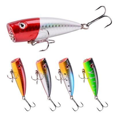 China Aorace snap fishing lure with 4# hooks 7cm/9g artificial floating crankbait 9g bait popper PESCA carp pike 7cm/9g for sale