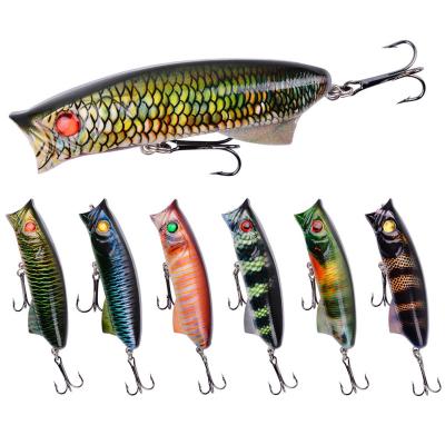 China 7.8cm 11.5g Topwater 3D Floathing Lure Printed Snap Fishing Lure Hard Bait Crankbait Plastic Fishing Tackle 7 Colors FS2302 for sale