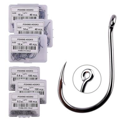 China 50/20pc High Carbon Steel/High Carbon Steel Box Fishhook 18 Size Jig Hook Carp Fishing Jig Hook Barbed Head For Fly Fishing Accessories for sale