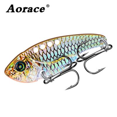 China Metal VIB 11G/5.4CM Fishing Lure Vibration Spoon Crankbait Bass Artificial Hard Baits With Feather Cicada VIB Tackle 5.4cm 11g for sale