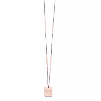 China Custom Necklace 18k Good Luck Pendant Chain Necklace Wholesale High Quality CLASSIC Small Good Stainless Steel for sale