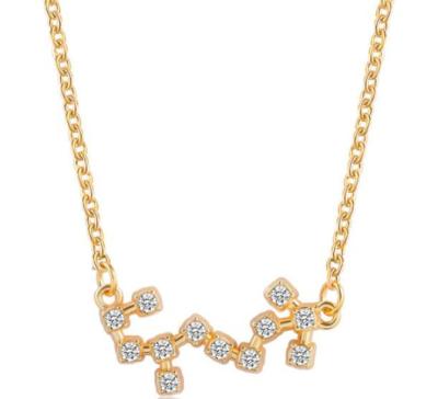 China Romantic Hot Selling Twelve Diamond Necklace Lucky Star Clavicle Chain Necklace for sale