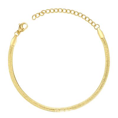 China Hot Romantic Gold Color Unisex Fishbone Choker Necklace Women Stainless Steel Chain Snake Chain Necklace For Women Jewelry for sale