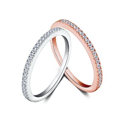 China Micro Invisible Diamond Stone And Gold Material Women Cocktail Ring Shape Romantic Gemstone Insert Wedding Rings for sale