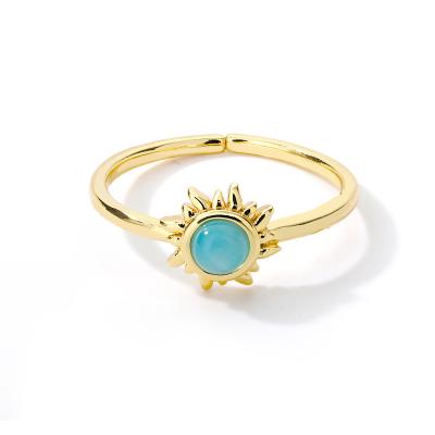 China Vintage Classic Sun Opal Ring For Women Stainless Steel Moonstone Ring Two Colors Accessories Jewelry CLASSIC Best Gift Mom for sale