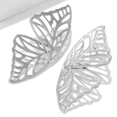 China CLASSIC European and American border jewelry exaggerated personality hollow trend wings butterfly propeller-shaped creative earrings for sale