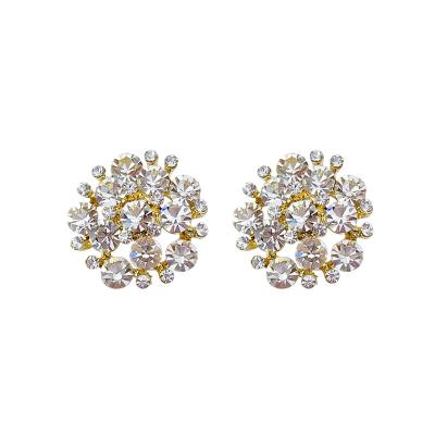 China CLASSIC Luxury Rose Gold Flower Hypoallergenic Diamond Shaped Daisy Studs Cubic Zircon Stud Earrings for sale