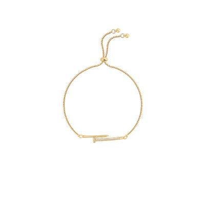 China New Environmentally Friendly 2021 Hot Selling 14k Gold 14k Gold Niche Shape Bracelet Women's Bracelet Chain Adjustable Size for sale