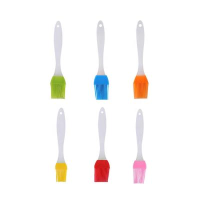 China 7in Viable Heat Resistant Kitchen Bakeware Tool Cooking Instrument Silicone BBQ Grill Pastry Basting Oil Color Brush For Cooking for sale