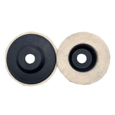 China Wool Felt SATC 125mm Fin Disc Fin Wheel Polish, 4.5 Inch Flexible Fin Disc Fiberglass Back Flower Disc for sale