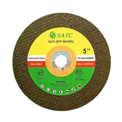 China Rail grinding wheel of the specially SATC T41A 125 x1.2 x22.23mm stainless steel cutting disc resin cutting disc abrasive discs for sale