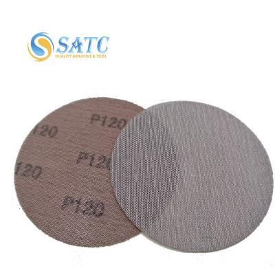 China Aluminum Oxide SATC 6 Inch 80-800grit Abrasive Mesh Sanding Discs For Portable Self Generating Central Vacuum Systems for sale