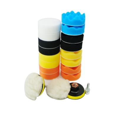 China Car Body Polishing SATC 22Pcs Bundle 3 Inch Car Care Polisher Foam Drill Polish Pad Kit for sale