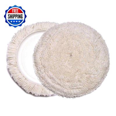 China Exquisite SATC 7-8 in wool protection hook loop polishing compound cutting buffer automatic polishing wheel for sale