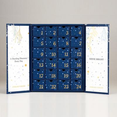 China Handmade Earrings Gift Box Jewelry Set Advent Calendar Packaging for sale