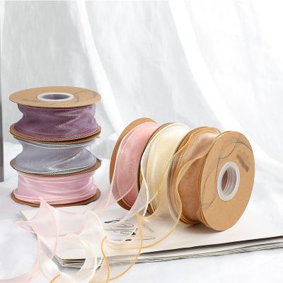 China Yarn Polyester Ribbon Tulle Ribbon Meteor Floral Fishtail Custom Printed Tulle Ribbon Bow for sale