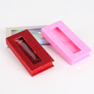 China New Trend Luxury Custom Empty Logo Red Pink Gradient Eyelashes Boxes Cardboard Eyelash Packaging Recyclable Boxes Lash Box for sale