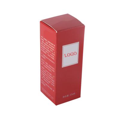 China Custom Cosmetics Bottle Materials Rectangle Cosmetic Packaging Fold Recycled Paper Box for sale