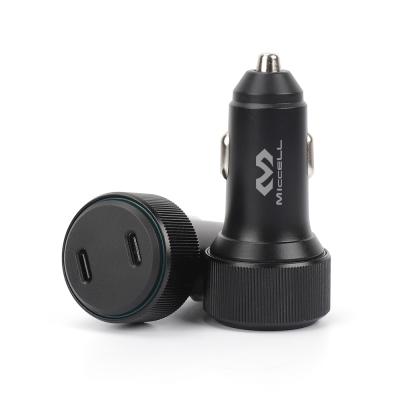 China 60W Car Charger PD2.0 Car Charger Dual Port Fast Charging USB & Type C Cell Phone/Tablet/Camera/PDA/MP3 Car Charger for sale