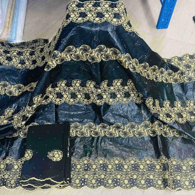 China anti static brocade fabric purple and gold banarasi fabrics best bazin/brocade fabric use for women african bazin for sale