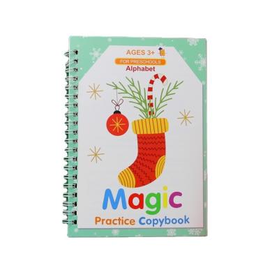 China Magic Drawing Notebooks Christmas Calligraphy Letter Tracing Set Notebooks Christmas Paper Math Practice Hardcover Book for Children for sale