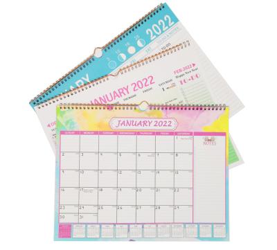 China Wall Calendar Newcomer Spiral On Wall Calendar With Customized Logo And Customized Printing For New Year for sale