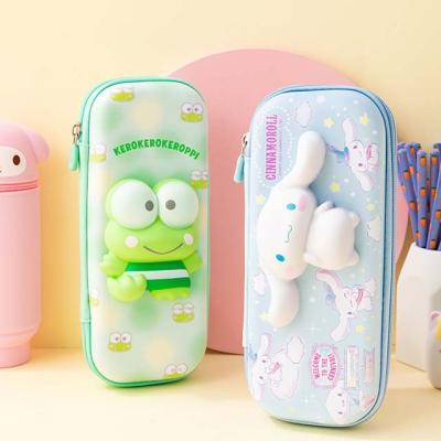 China Schools & Offices Large Capacity 3D Cartoon PU Storage Bag Marker Pen Pencil Case Single Decompression Stationery Bag for sale