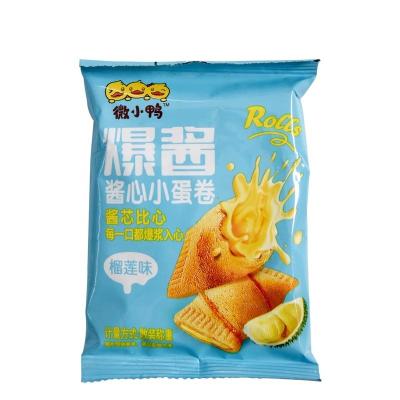 China New Flavor Wafer Wafer Pocket Flavor Creamy Sandwich Cookies Crakers Natural Crunchy Durian Flavor for sale