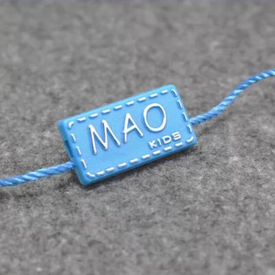 China Viable Custom Design Plastic Apparel Garment Hang Tag Seal String Hang Tags for sale