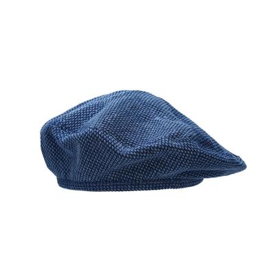 China 2022 Eco-friendly Autumn And Winter Denim Blue Female Buds Cover New Art Bow Denim Beret for sale