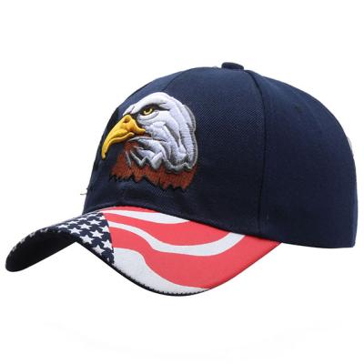 China breathable & New Sun Protection Hot Selling USA Sports Hat Eagle USA Outdoor Waterproof Pentagon Embroidered Baseball Cap for sale