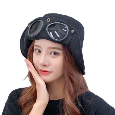 China 2022 Spring and Summer Casual Women's All-match Niche Pilot Hat Sun Shade Sun Visor Eye Protection Fisherman Hat for sale