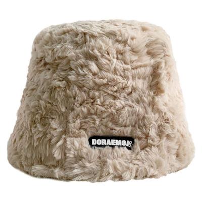 China Shading New Autumn And Winter Lamb Furrister Female Hat Keeps Fashion Sun Hat Outdoor Warm Embroidered Fisherman for sale