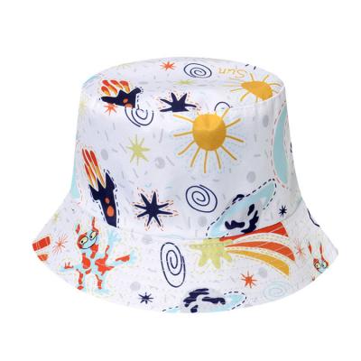 China Factory Printing New Hip-Hop Sun Protection Shade Fisherman Hat Men And Geometric Women's Double-sided Cartoon Diamond Hat for sale