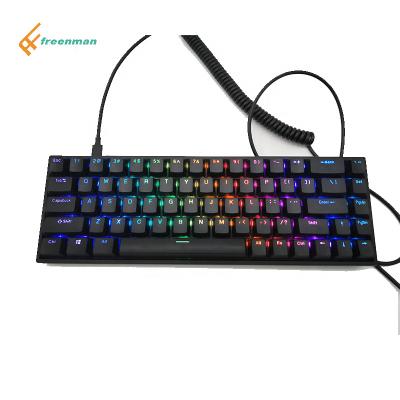 China ABS Freenman OEM ODM Custom Mechanical Gaming Keyboard With 68keys 69 Key Layout Multi-Language Available for sale