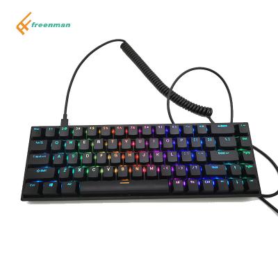 China ABS Freenman OEM BT 2.4G Wireless Mechanical Keyboard Kit 68 Keys With Dual Mode Connection for sale