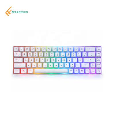 China ABS 68 Keys RGB Wireless Backlight Wireless Bluetooth 2.4G Portable Gaming Keyboard 2.4G Cable Combo Mini Combo Set for sale