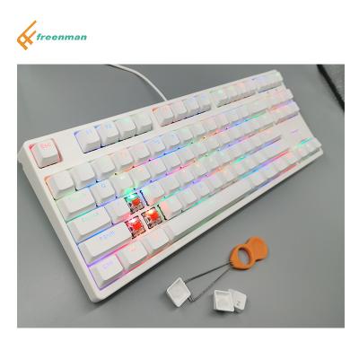 China ABS Non-suspended Keycap Compact Design 87keys Mechanical Red Switch Gaming Keyboard with Blue, Black, Blue Switches for sale