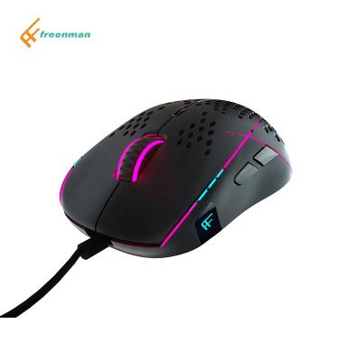 China Freenman Programmable Lightweight Design Wired Wireless Available RGB Led Backlight OEM Gaming Mouse With Customize Logo for sale