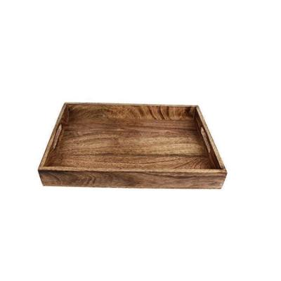 China Wholesale Stocked Wooden Tableware Hotel Restaurant Tray Decoration Tray Wood Serving Tray for sale