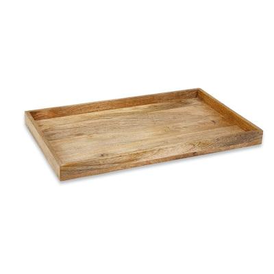 China Best Stocked Selling Brown Rectangular Food Tray Universal Wholesale Wooden Trays for sale