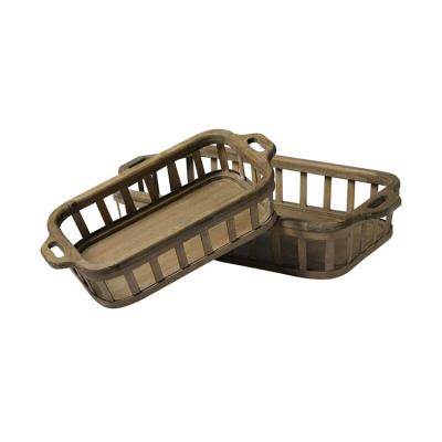 China Best selling wooden serving trays stocked bathroom wooden tray style soild fence for sale