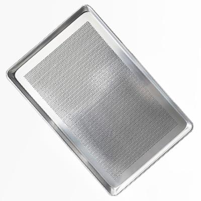 China Viable Crook Tapa Hornear Cuadradas Bandeja Aluminio Perforado 40x60 de Para Galletas for sale