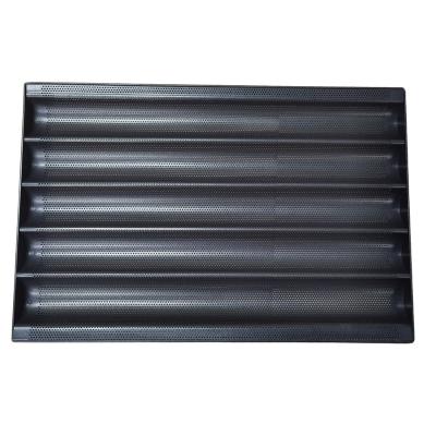 China Sustainable Heat Resistant 4 Slot Roll Pan French Stick Baking Tray Baguette Tray for sale