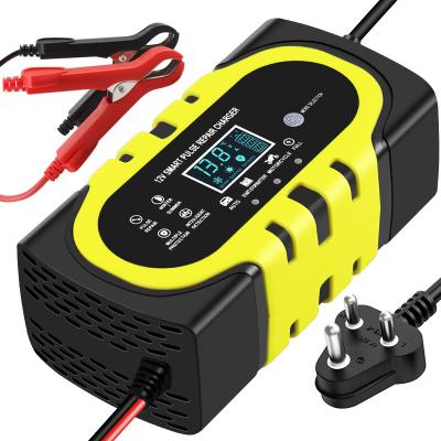 China Electric Motorcycle Battery Charger 12V 10A Lead-acid Battery Full Intelligent Repair Multi- Charger Red for Repairing for sale