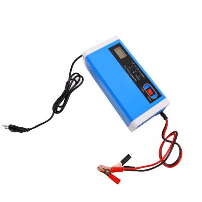 China 12V 24V 10A 5A Universal Auto Battery Charger Pulse Repair Portable Motorcycle Car Charger ABS for Maintenance Repair for sale