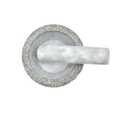 China Sustainable Natural Stone Granite Mortar And Pestle Set Around Small Mortar And Pestle Set for sale